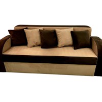 Canapea Fixa Ruba, 3 locuri, 195x83x85cm, Amore 25 Beige & 84 Dark Brown, Glasspandoor - 1