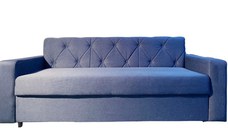 Canapea Fixa Tito, 3 locuri, 195x83x85cm, Luna V-14 Blue, Glasspandoor