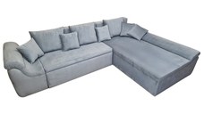 Colțar Extensibil Umberto, 310x205x80cm, 6 locuri, Velutto 16 Grey , în formă de 