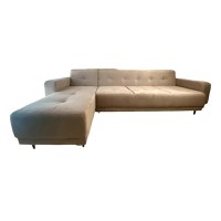 Colțar Fix Fredie, 200x180x75cm, 5 locuri, Amore 25 Beige, în formă de "L", stanga, Glasspandoor - 2