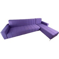 Colțar Fix Pixie, 200x180x75cm, 5 locuri, Luna 65 Purple , în formă de "L", dreapta, Glasspandoor - 1