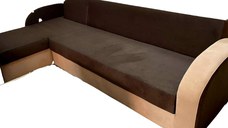 Colțar Fix Ruba, 200x180x75cm, 5 locuri, Amore 25 Beige & 84 Dark Brown, în formă de 