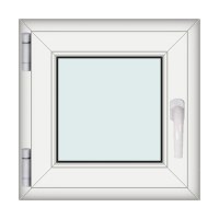 Fereastra 60x60cm, 1 canat, alb, stanga si rabatare, Klass, 7cm, 6 camere, 2 garnituri - 1