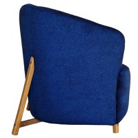 Fotoliu Royal, 75x80x85cm, Velur 08 Blue, Glasspandoor - 3