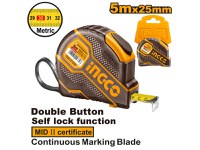 INGCO Bandă de măsurare 5 m x 25 mm cauciucată - 1