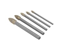 IRWIN Set de burghie pentru sticlă și gresie 5 piese cilindrice (4-5-6-8-10 mm) - 1