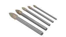 IRWIN Set de burghie pentru sticlă și gresie 5 piese cilindrice (4-5-6-8-10 mm)