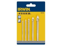 IRWIN Set de burghie pentru sticlă și gresie 5 piese cilindrice (4-5-6-8-10 mm) - 2