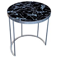 Set 3 masute Marbel, Black Shine Marble, Glasspandoor - 8