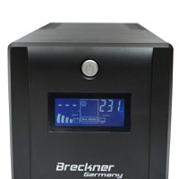 UPS 1000VA/600W cu baterii 2x7Ah si 4 prize shuko, LCD, USB, AVR, Cod: BK69765, Brand: BRECKNER GERMANY - 5