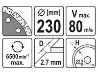 YATO Disc de tăiere diamantat 230 x 2,7 x 8,0 x 22,2 mm segmentat - 3