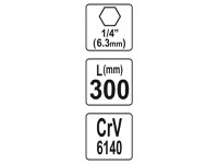 YATO Țeavă flexibilă 1/4&quot; x 1/4&quot; 300 mm - 6