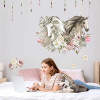 Autocolant romantic cu cai - autocolante pentru adolescenti, 67 x 95 cm - 1