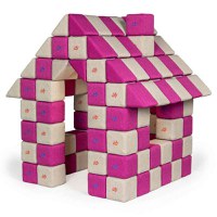 Blocuri JOY Magnetice de construit, JollyHeap, 150 cuburi, Gri-Roz - 1