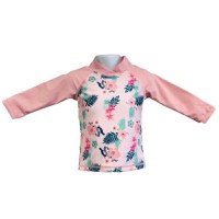 Bluza Copii Maneca Lunga, Anti-Iritatii, Protectie Soare UPF50+, Floral Pink, Diverse marimi - 1