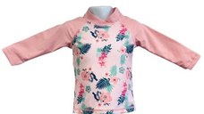 Bluza Copii Maneca Lunga, Anti-Iritatii, Protectie Soare UPF50+, Floral Pink, Diverse marimi