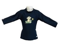 Bluza Copii Maneca Lunga, Anti-Iritatii, Protectie Soare UPF50+, Navy Jungle, Marimea 0 - 1