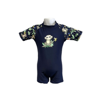 Costume de Baie Inot pentru bebelusi si copii, Protectie Soare UPF50+, Navy Jungle, Marimea 0 - 1