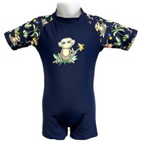 Costume de Baie Inot pentru bebelusi si copii, Protectie Soare UPF50+, Navy Jungle, Marimea 4 - 1