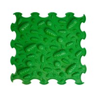 Covoras ortopedic pentru masaj, 1 piesa, textura rigida, model Pinecones, Verde inchis - 1