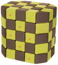 Cuburi Magnetice BASIC de joaca, JollyHeap, 100 cuburi, Diverse culori - 1