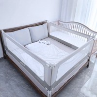 PACHET: 3 Bariere protectie pat copii, cu siguranta dubla, pat de 160x200 cm - 1