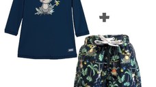 PACHET: BERMUDE + BLUZA CU MANECA LUNGA, Navy Jungle, Marimea 2