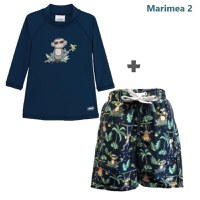 PACHET: BERMUDE + BLUZA CU MANECA LUNGA, Navy Jungle, Marimea 2 - 1