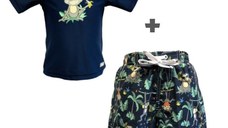 PACHET: BERMUDE + TRICOU, Navy Jungle, Marimea 2