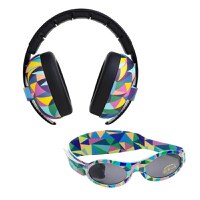 Pachet Combo, Casti Antifonice Banz bebelusi + Ochelari de Soare Protectie UV, 3 - 36 luni, Kaleidoscop - 1