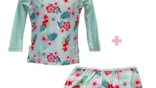 PACHET: SLIP + BLUZA, BANZ - Floral Mint, Marimea 2