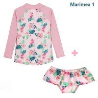 PACHET: SLIP + BLUZA, Floral Pink, Marimea 1 - 1