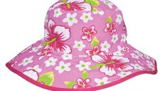 Palarie Bebelusi Reversibila, Protectie Soare UPF50+, Floral Pink, 0 - 2 ani