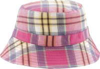 Palarie Copii Bucket, Protectie Soare UPF50+, Pink Check, 2 - 4 ani - 1