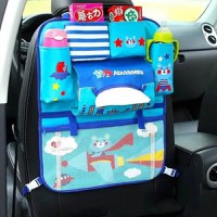 Protectie scaun auto, organizator auto copii, 8 buzunare, Empria, 54x43 cm, Albastru - 1