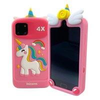 Smartphone copii jucarie educativa video foto 32gb TF card rezolutie 480 800 display 10cm, Roz - 1