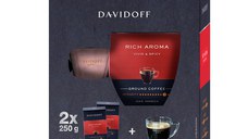 Pachet cafea macinata Davidoff Rich Aroma 2x250g cu ceasca