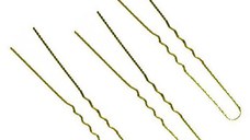 Ace Par Ondulate Aurii cca. 180 g/ aprox. 215 buc. - Prima Ball Pointed Hair Pins Waved 55 mm