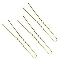 Ace Par Ondulate Aurii cca. 180 g/ aprox. 215 buc. - Prima Ball Pointed Hair Pins Waved 55 mm - 1