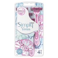 Aparat de Ras cu 3 Lame pentru Femei - Gillette Venus Simply Smooth, 4 buc - 1