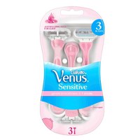 Aparat de Ras cu 3 Lame pentru Piele Sensibila- Gillette Venus Sensitive, 3 buc - 1