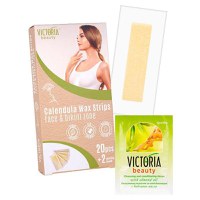 Benzi Depilatoare cu Ceara pentru Fata cu Galbenele Victoria Beauty Camco, 20 buc - 1