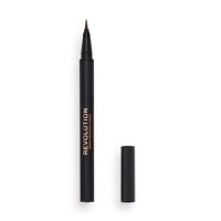 Creion pentru Sprancene - Makeup Revolution Hair Stroke Brow Pen, nuanta Medium Brown, 0.5 ml - 1