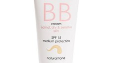 Crema BB pentru Tenul Normal, Uscat si Sensibil - Ziaja BB Cream Normal, Dry & Sensitive Skin, SPF 15, nuanta Natural, 50 ml