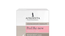 Crema Faciala Raparatoare de Noapte pentru Ten Uscat - Cosmetica Afrodita Peel Re-New Repair Night Cream for Dry Skin, 50 ml