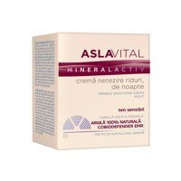 Crema Netezire Riduri, de Noapte - Aslavital Mineralactiv Wrinkle Smoothing Cream Night, 50ml - 1