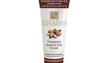 Crema tratament maini si unghii, Health and Beauty Dead Sea, imbogatita cu ulei de argan, fara parabeni, 100 ml