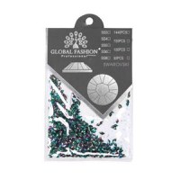 Decor pentru unghii, Swarovski, Romburi 3D, Global Fashion, culoare verde - 1