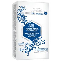 Fiole cu Acid Hialuronic - Gerovital H3 Hyaluron C Hyaluronic Acid and Vitamin C Ampoules, 10 fiole x 2ml - 1