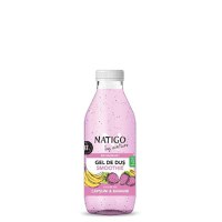 Gel de dus Smoothie Natigo By Nature cu extract de Capsuni si Banane 97% ingrediente naturale 400ml - 1